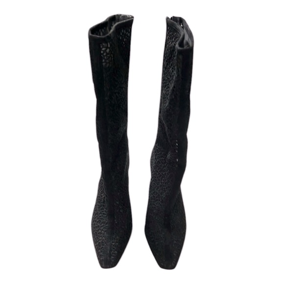 Stuart Weitzman Lace Black Women's Boots - Picture 3 of 5